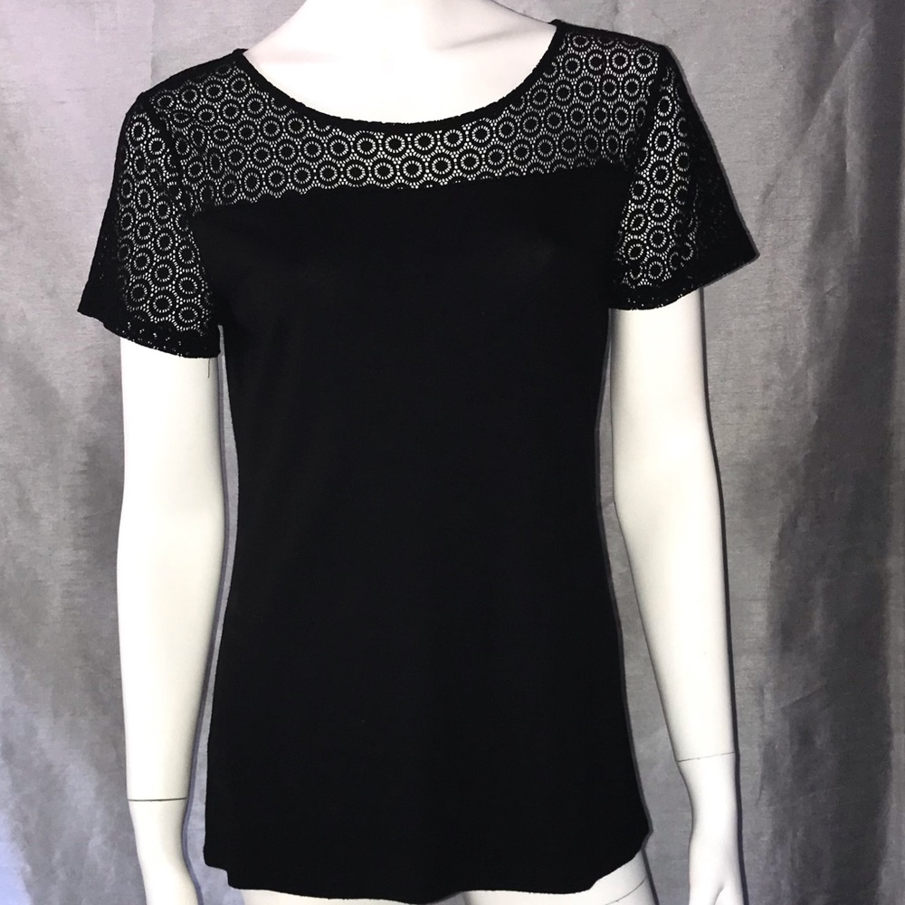 ANN TAYLOR | Lace Short sleeve Top Tee